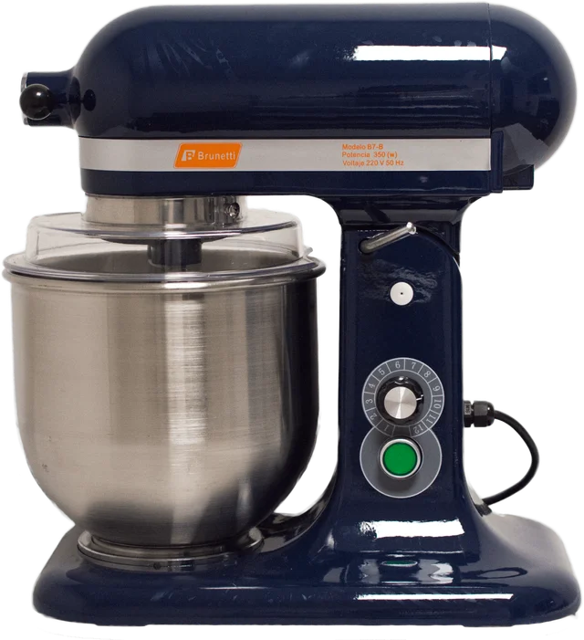 Batidora Planetaria Profesional Capacidad 7 Litros Brunetti Azul BL7B Tres Accesorios