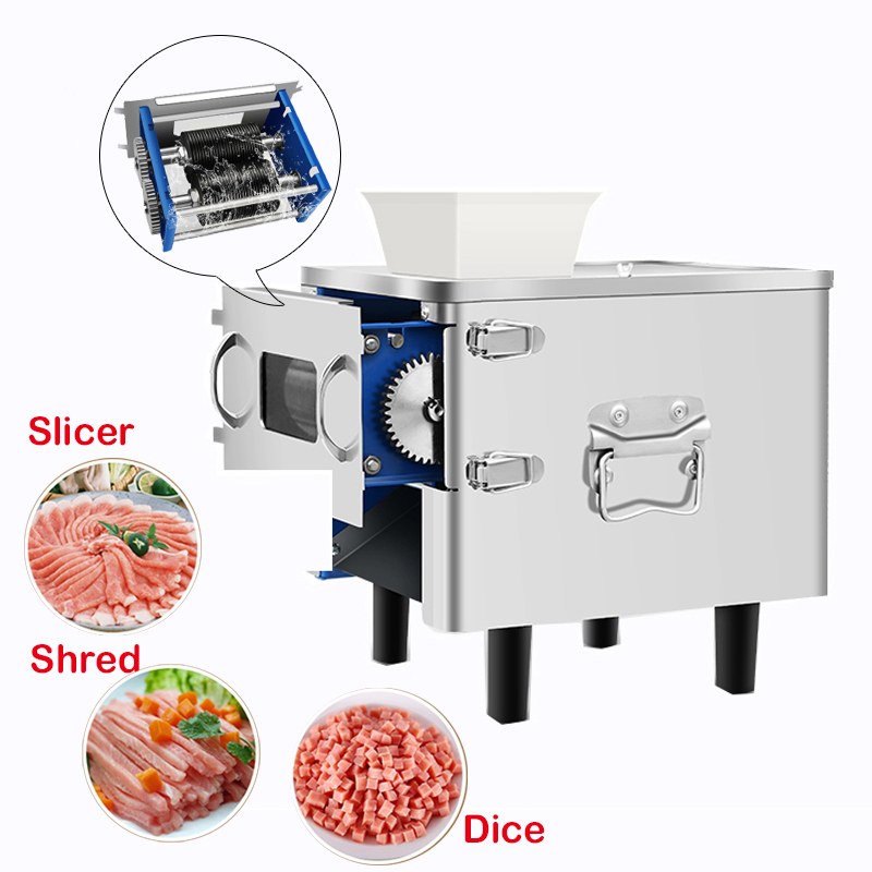 Cortadora de Carne Comercial de Sobremesa 200 kg/h para Carnicerías | Multifunción 850W 85C