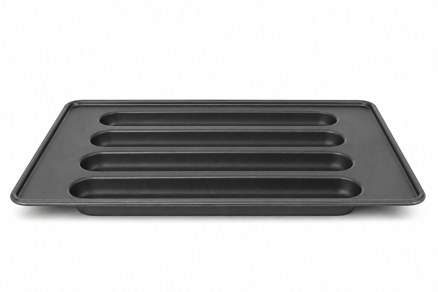 Molde Rectangular de 4 Cavidades 600×400×30 mm para Pastelería | Acero Aluminizado y Teflón TS125050