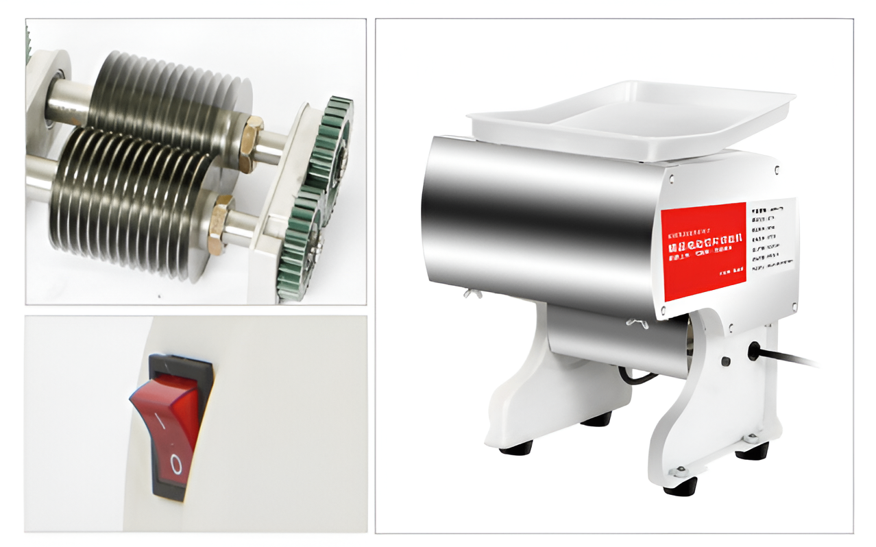 Cortadora de Carne Comercial 150 kg/h para Carnicerías | Diseño de Sobremesa 550W 70