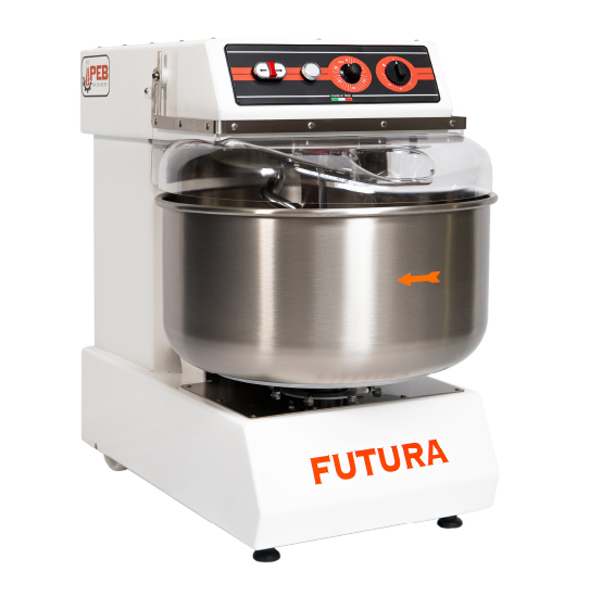 Amasadora de espiral FUTURA40 – 40 kg – 400/50/3 (o 230/50/1 a elección) – 2,2 kW