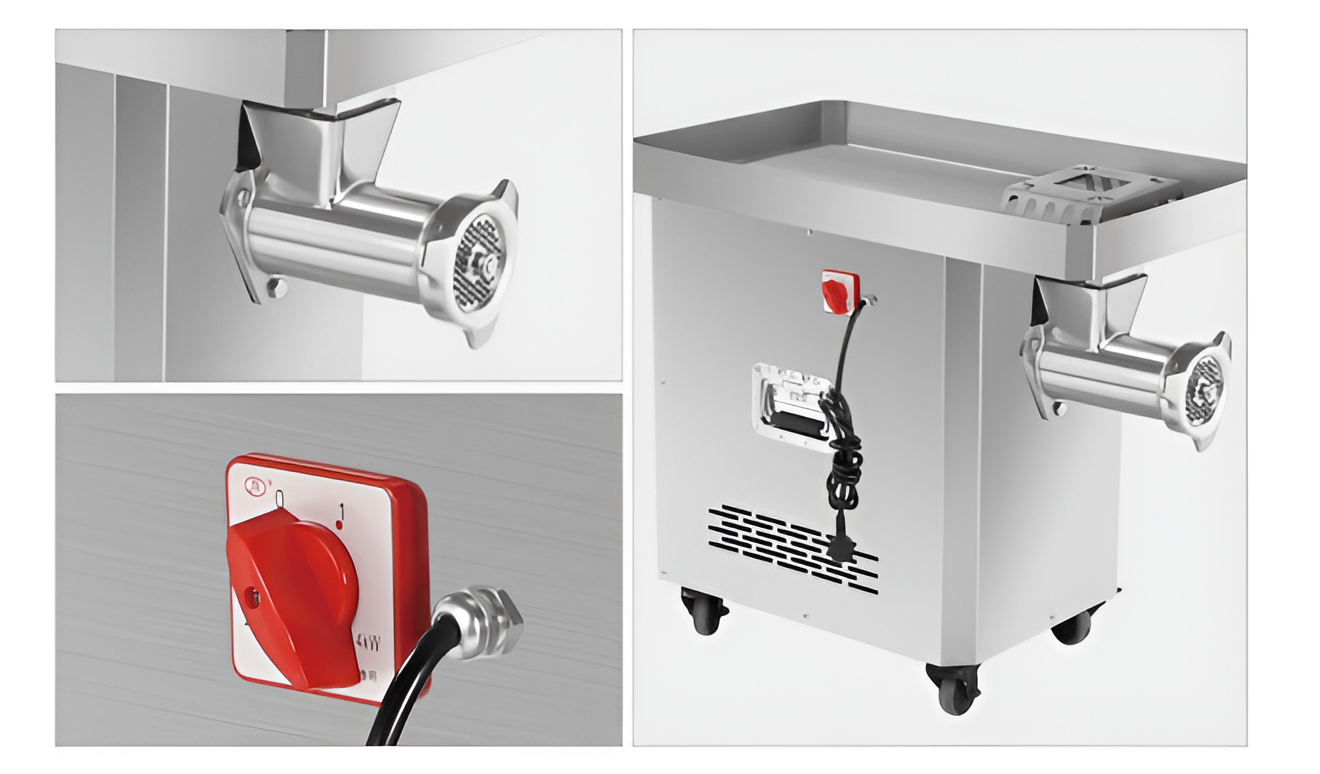 Picadora de Carne Industrial 450 kg/h para Carnicerías | Diseño de Tolva 2200W BL-DJ-32A