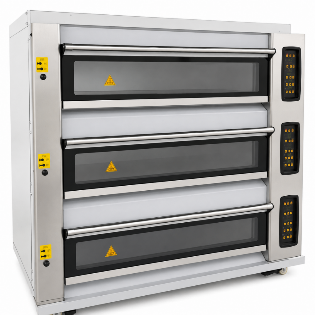 Horno a Gas de Piso 3 Cámaras 9 Bandejas 400×600mm S-303G - ESTÁNDAR