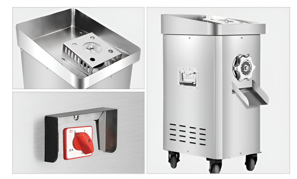 Picadora de Carne Industrial 220 kg/h para Carnicerías | Diseño de Tolva 2200W PS-3-DJ22