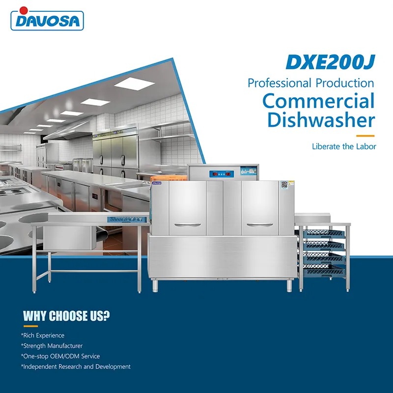 Lavavajillas de Arrastre Industrial DXE200J – 120 cestas/h