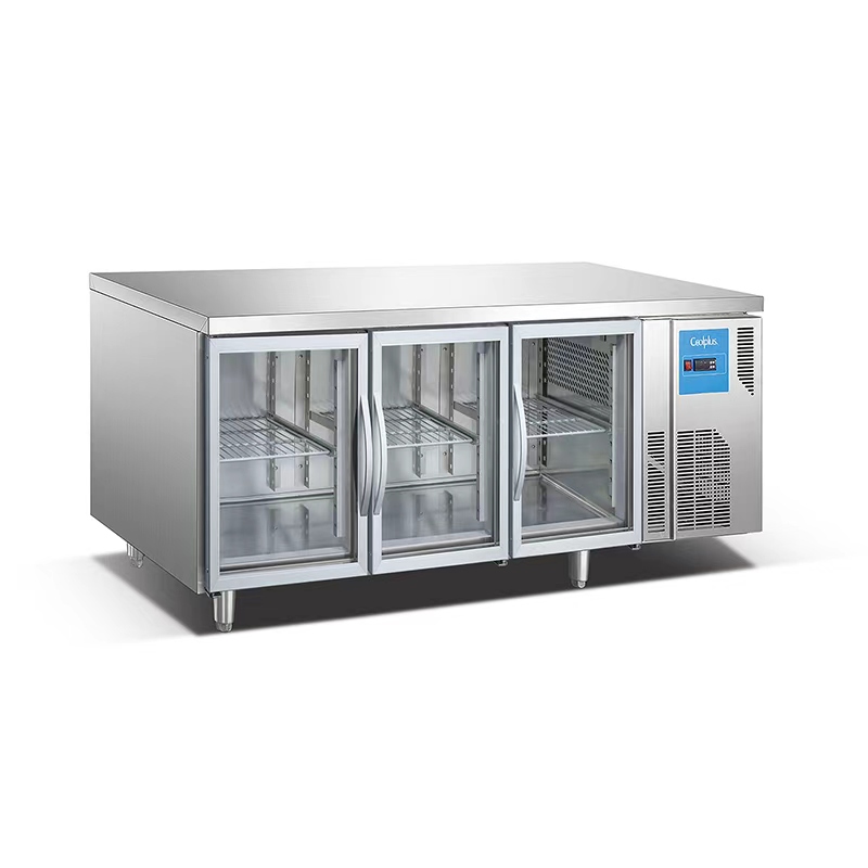 Mesa Fría Congelador GN 1/1 de 3 Puertas de Cristal | Mostrador de Frío Negativo 1800mm | TD18L3G