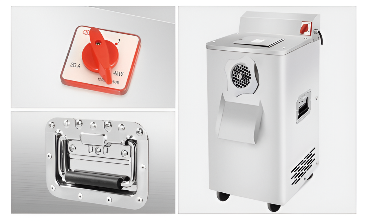 Picadora de Carne Industrial 250 kg/h para Carnicerías | Diseño Plano de 2200W PM-3-DJ32