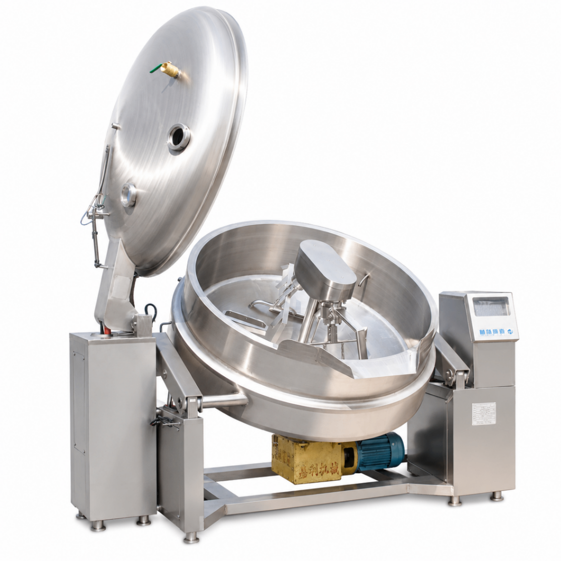 Sarten Volcable 600 L Electrica Vuelco Electrico con Valvula Lateral y Tapa Electrica Mixer - BASICO