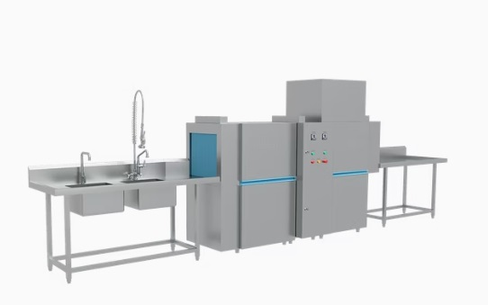 Lavavajillas de Cesta Transportadora con Secado HT-L201H – Capacidad 220 racks/hora – Doble Enjuague