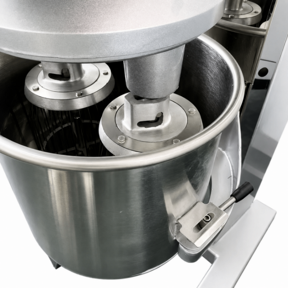Batidora Planetaria Industrial Doble Cabezal 25L para Panadería y Pastelería | Elevación Automática