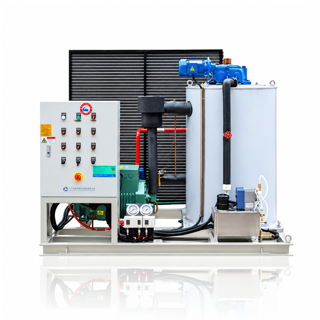 Máquina Industrial de Hielo en Escamas Koller KP30 – 3 Ton/día – Refrigeración por Aire