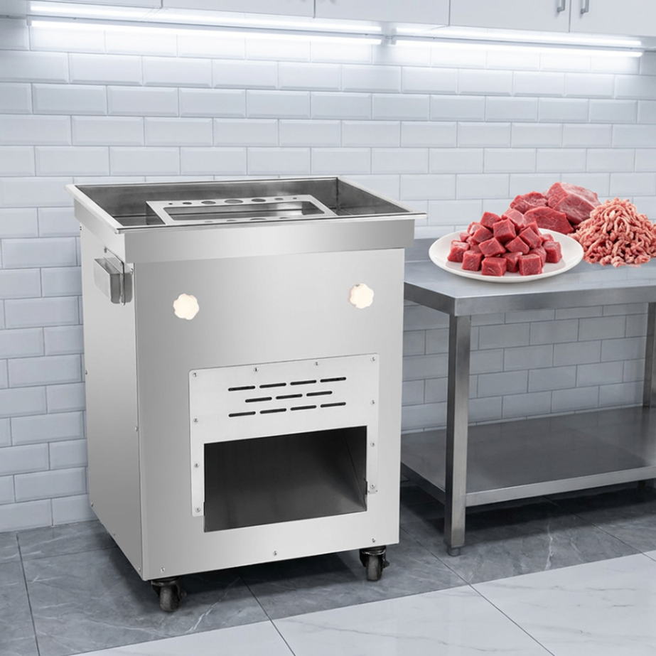 Cortadora de Carne Industrial 500-600 kg/h para Plantas Procesadoras | Desmontaje Fácil con Cuchilla
