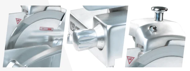 Cortadora Rebanadora de Carne o Fiambre Brunetti CC350M Aluminio Anodizado