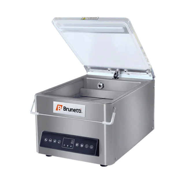 Envasadora al Vacío de Mesa Brunetti VTP21 Bomba 4 m3/h Motor 150W Barra sellado 21 cm