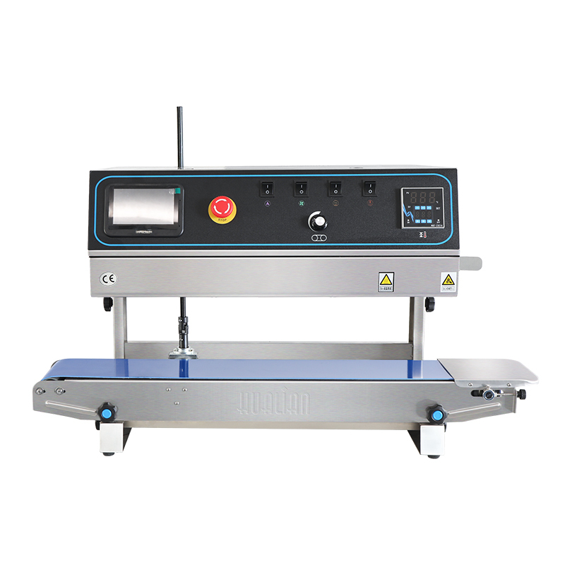 Selladora de Banda Continua Industrial 16 m/min con Impresora Ink-jet para Packaging | FRP-810II