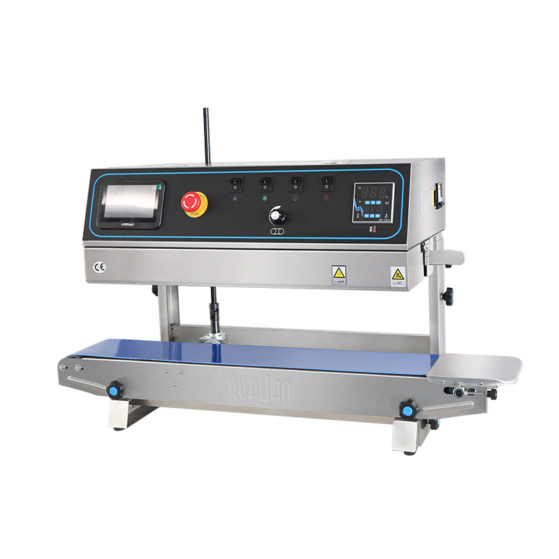 Selladora de Banda Continua Industrial 16 m/min con Impresora Ink-jet para Packaging | FRP-810II