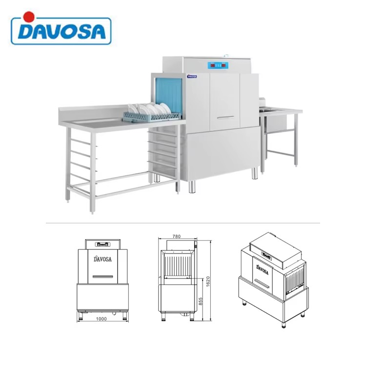 Lavavajillas de Arrastre Industrial DXE130J – 100 cestas/h