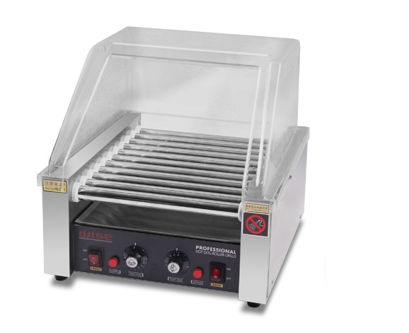 Parrilla de rodillos para hot dogs WOT-11 – 11 Rodillos – Alta producción – 220V – 1.65 kW