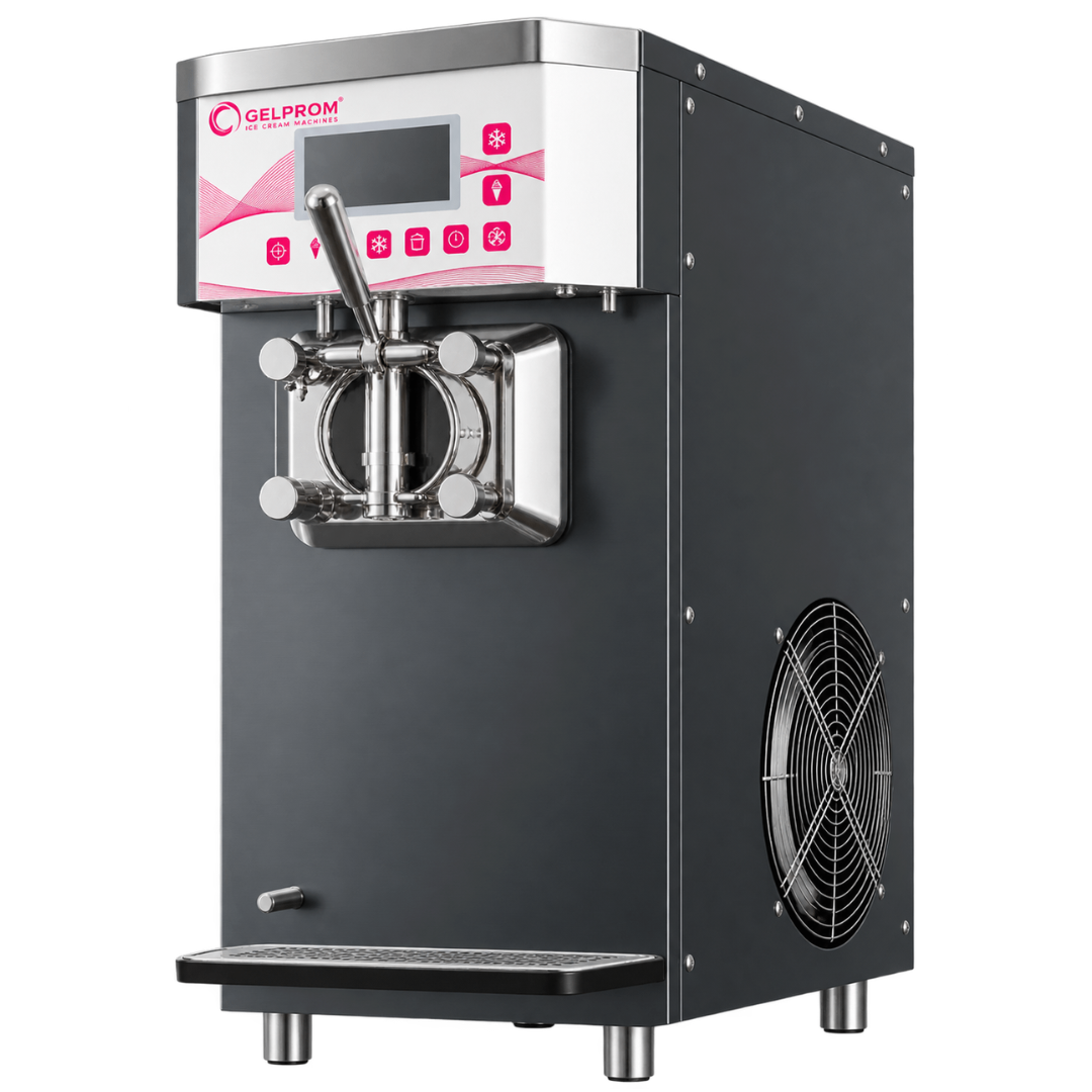 Máquina profesional de helado suave GP100PRO-D – sobremesa, 1 sabor, Defrost