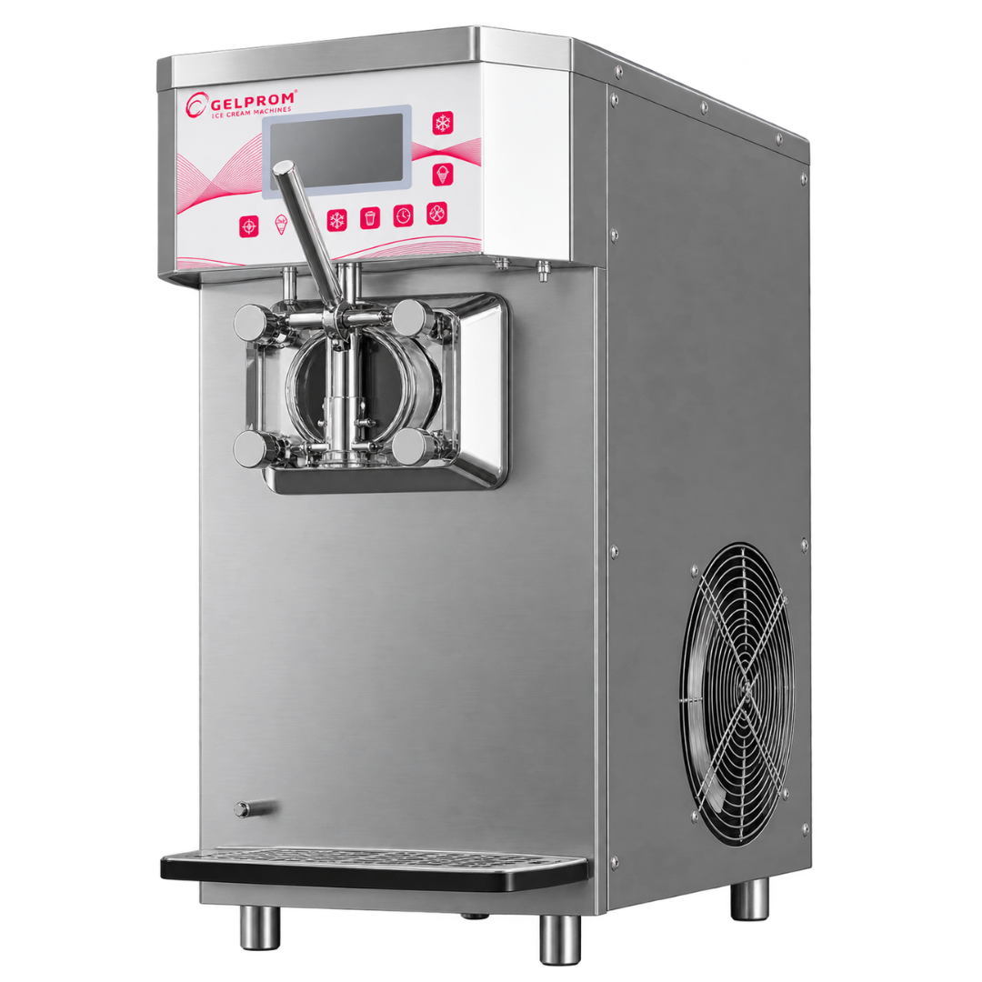Máquina profesional de helado suave GP100PRO-D – sobremesa, 1 sabor, Defrost