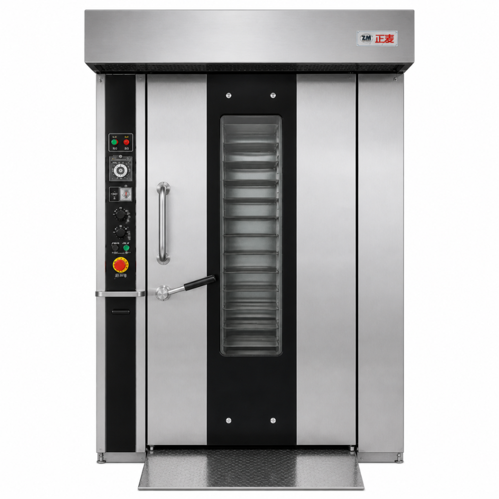Horno Rotativo Industrial Diésel ZMZZ-32C – 32 Bandejas – Carro Rack – Panel Manual