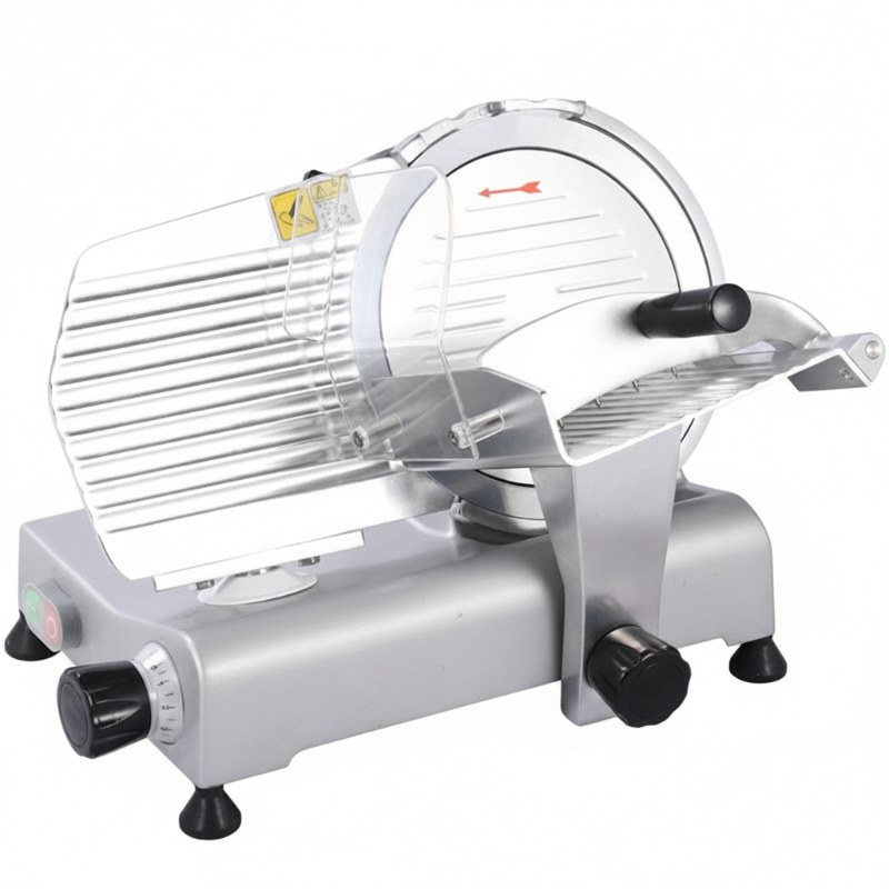 Cortadora de Fiambres Comercial Semiautomática 250 mm para Hostelería | Espesor Ajustable 1-15 mm