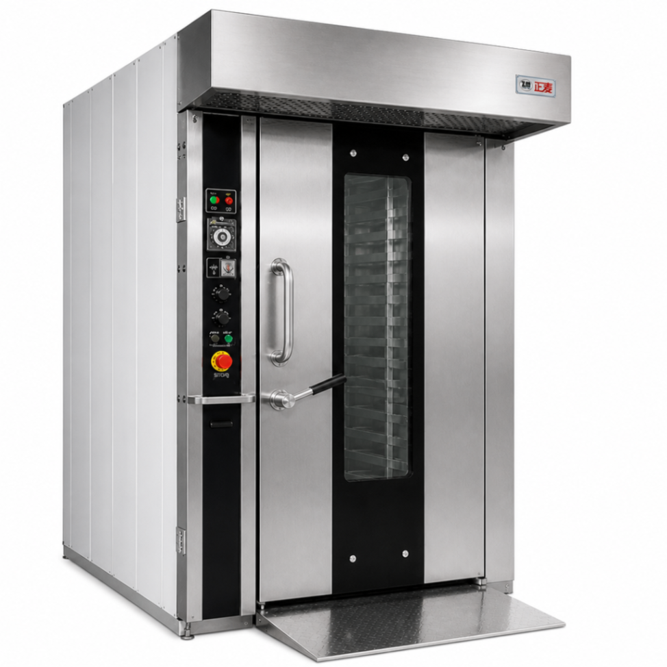 Horno Rotativo Industrial Eléctrico ZMZZ-32D – 32 Bandejas – Carro Rack – Panel Manual