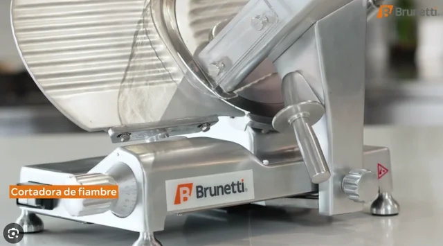 Cortadora Rebanadora de Fiambre Profesional Brunetti CF250B Aluminio Anodizado