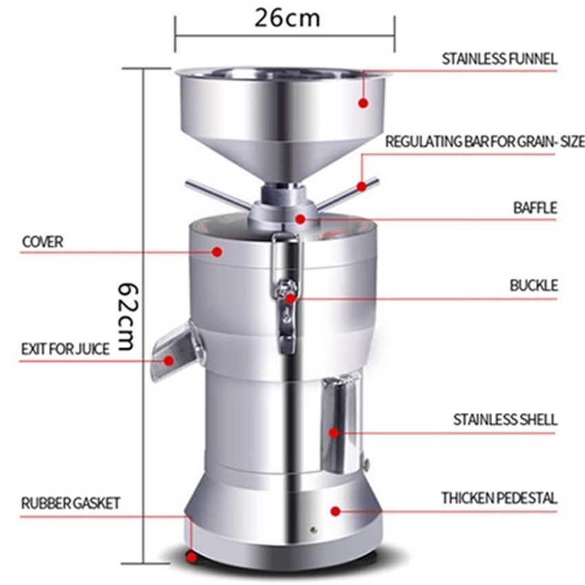 Máquina Eléctrica Comercial para Leche de Soja y Molino de Granos Serie S | 1100W 25kg/h TYPE-100S