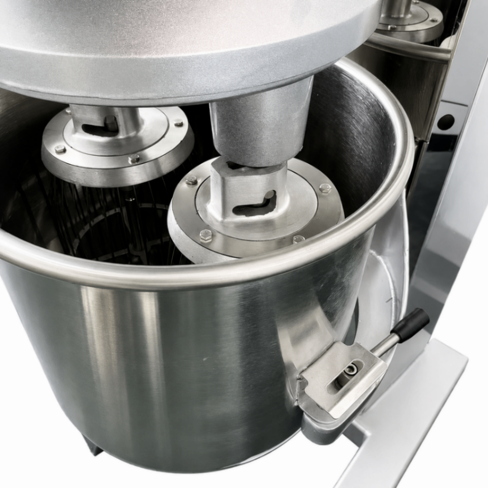 Batidora Planetaria Industrial Doble Cabezal 48L para Panadería | Elevación Automática S-40LD