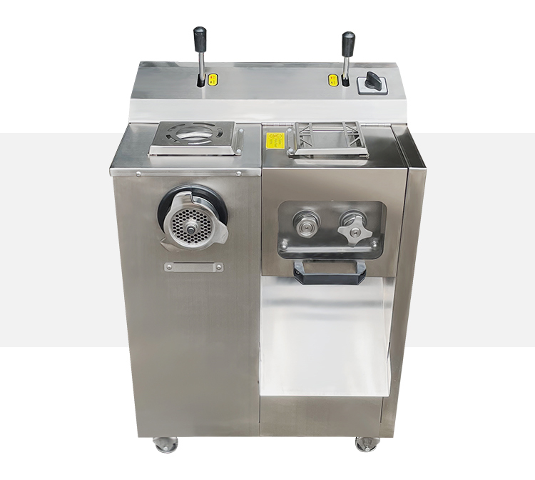 Máquina Combinada Cortadora y Picadora de Carne Fácil Desmontaje | Doble Motor 2200W Molino 250kg/h