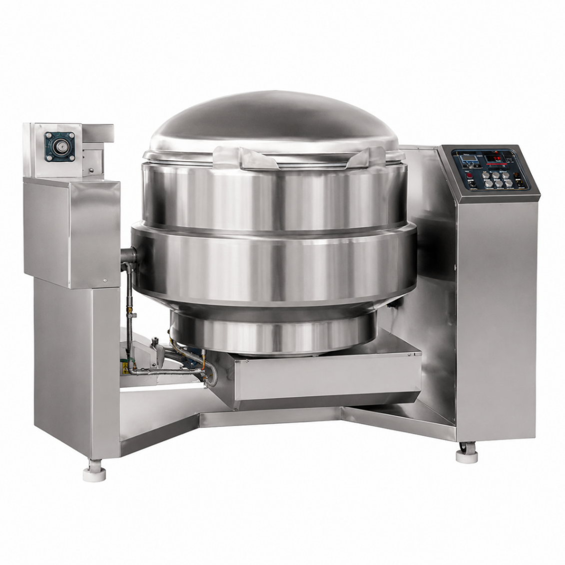 Sarten Volcable 600 Lts Electrica Vuelco Electrico con Valvula Lateral y Tapa Electrica Mixer - FULL