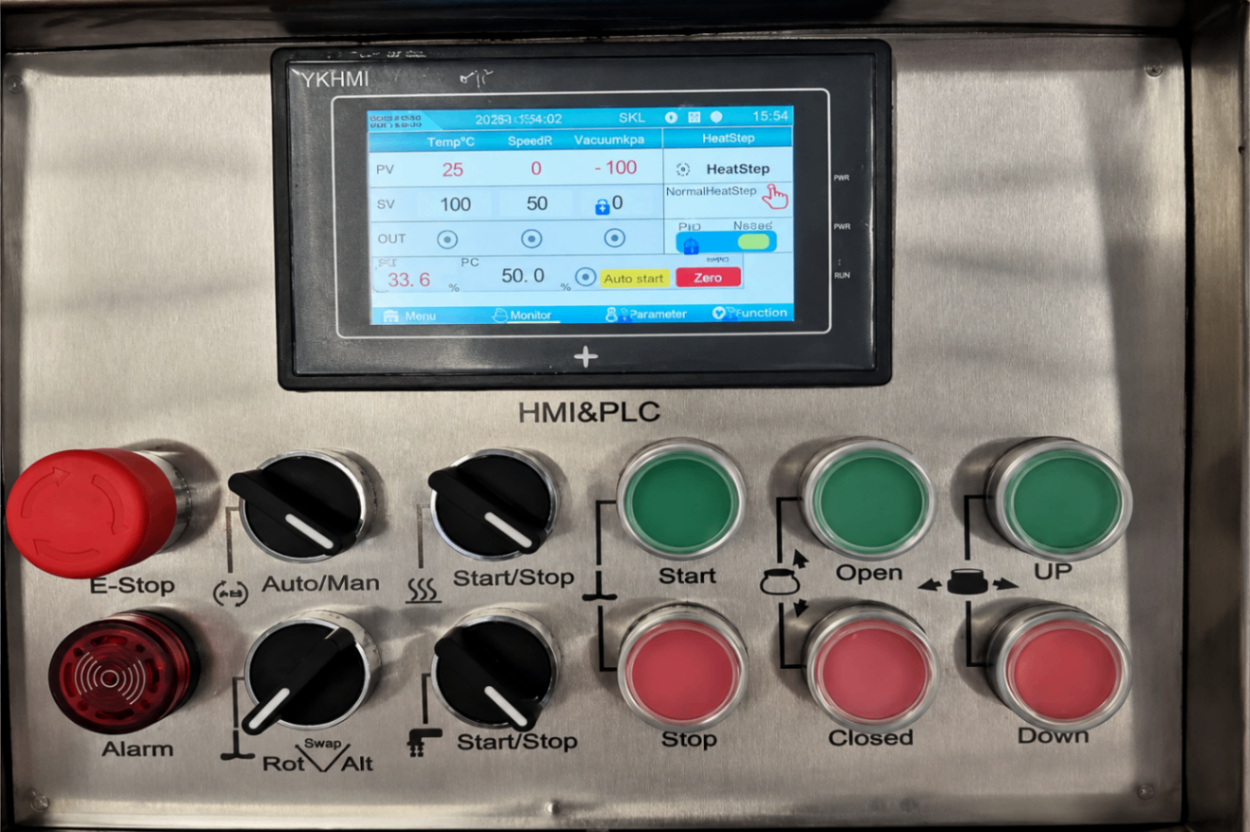 Marmita Basculante/Sartén Volcable 600L Eléctrica Vuelco Eléctrico Válvula Lateral Mixer PLC - FULL