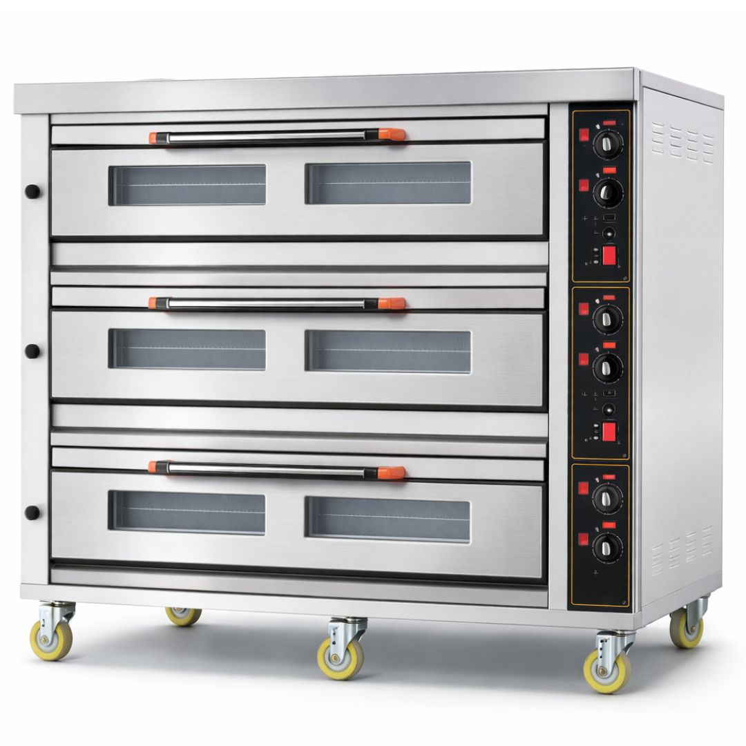 Horno Profesional a Gas de 3 Cámaras y 12 Bandejas para Panadería – ASTAR HGB-120Q