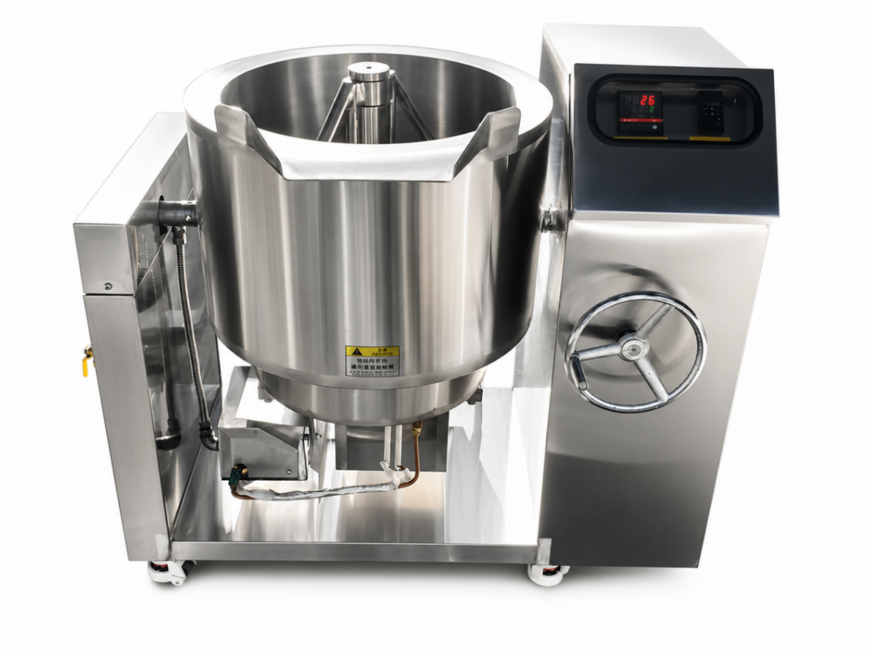 Marmita Basculante 100 L Gas Camisa de Aceite | Vuelco Manual | Agitador Estándar | BÁSICO