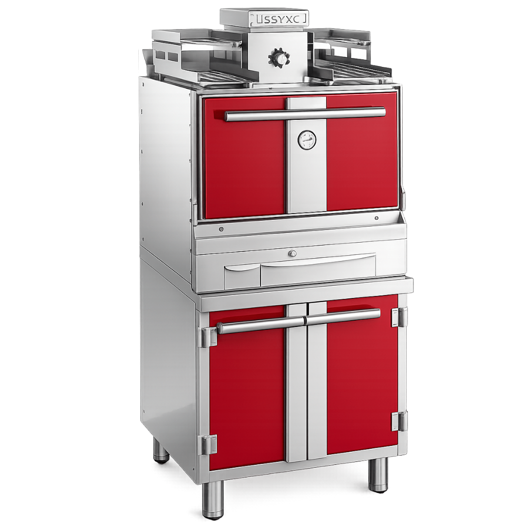 Horno Profesional de Carbón y Leña CS-802 – Acero Inoxidable 304 – Con Chimenea