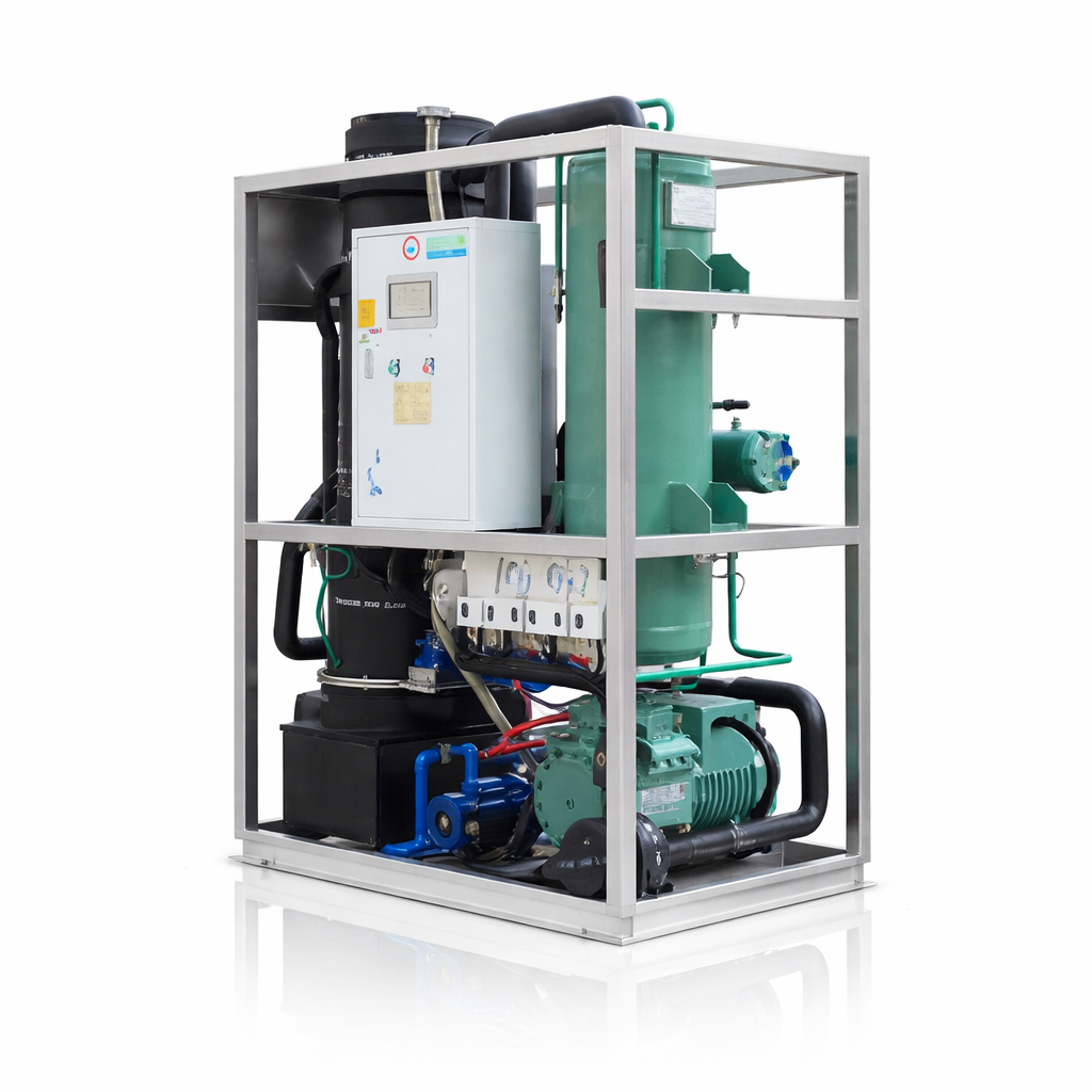 Máquina Industrial de Hielo en Tubo TV20 – 2 Toneladas/día – Condensación por Agua