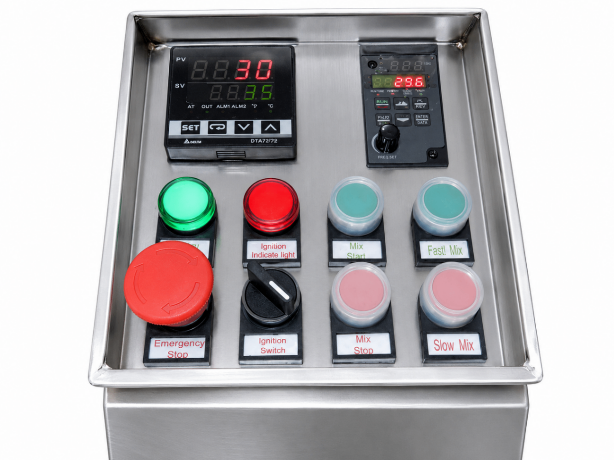 Marmita Basculante/Sartén Volcable 400 L Gas Indirecta Vuelco Eléctrico Mixer PLC - FULL