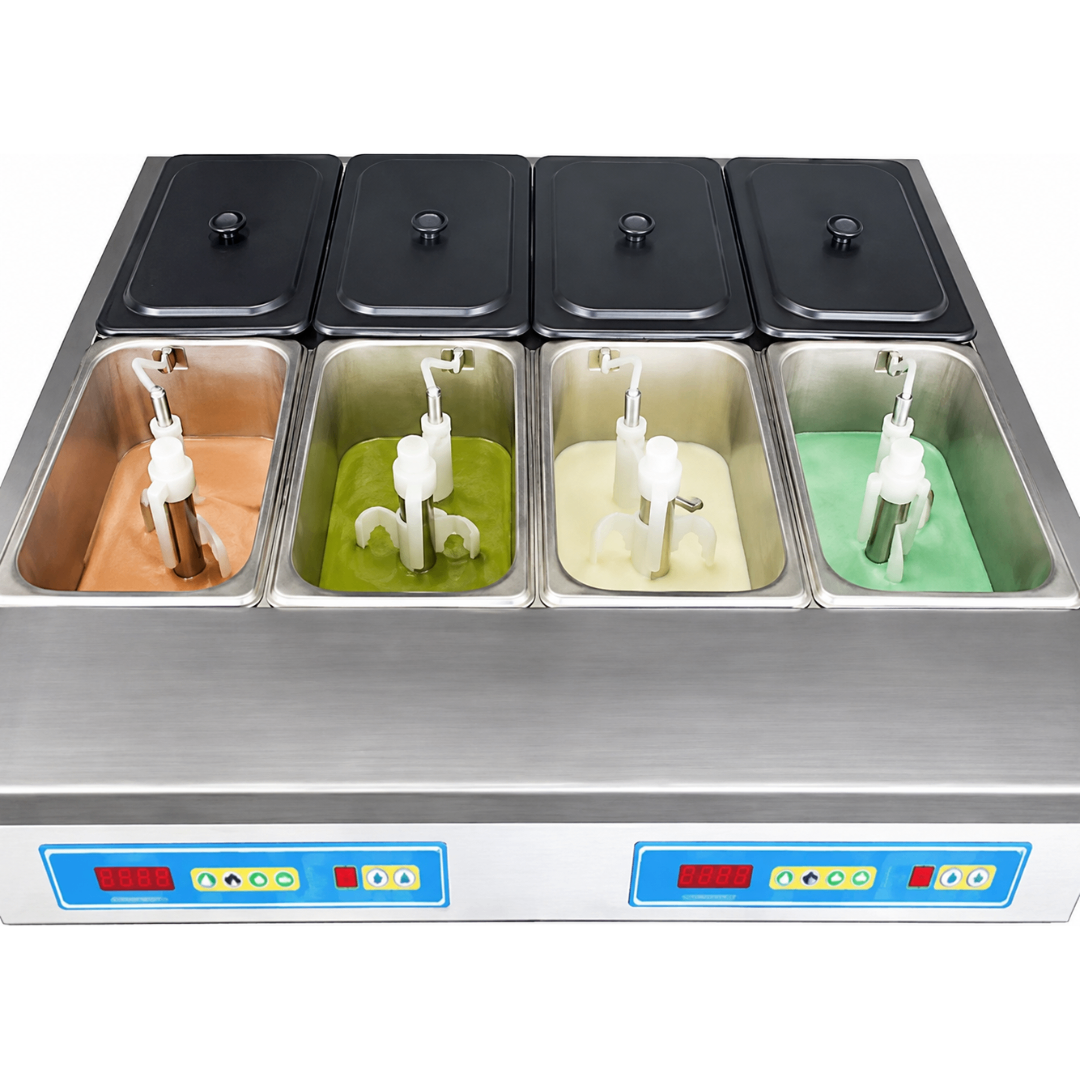 Máquina profesional de helado soft OP725 - AF de pie – versión FULL (modelo 7 sabores)