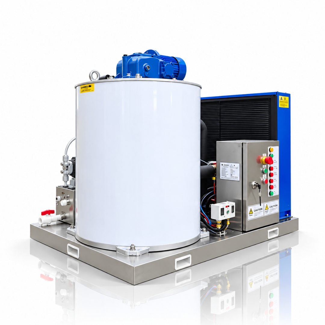Máquina Industrial de Hielo en Escamas KP20 – 2 Ton/día – Refrigeración por Aire