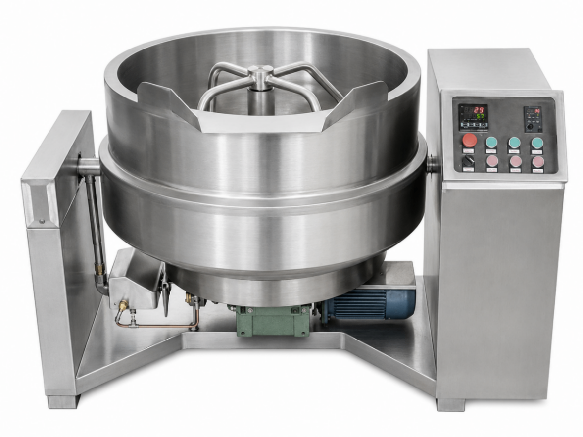Sarten Volcable 200 Lts a Gas Indirecta Vuelco Electrico Mixer - BASICO