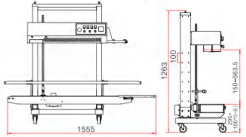Selladora de Banda Continua Industrial 12 m/min para Envasado | Acero Inoxidable FRCM-1120L*