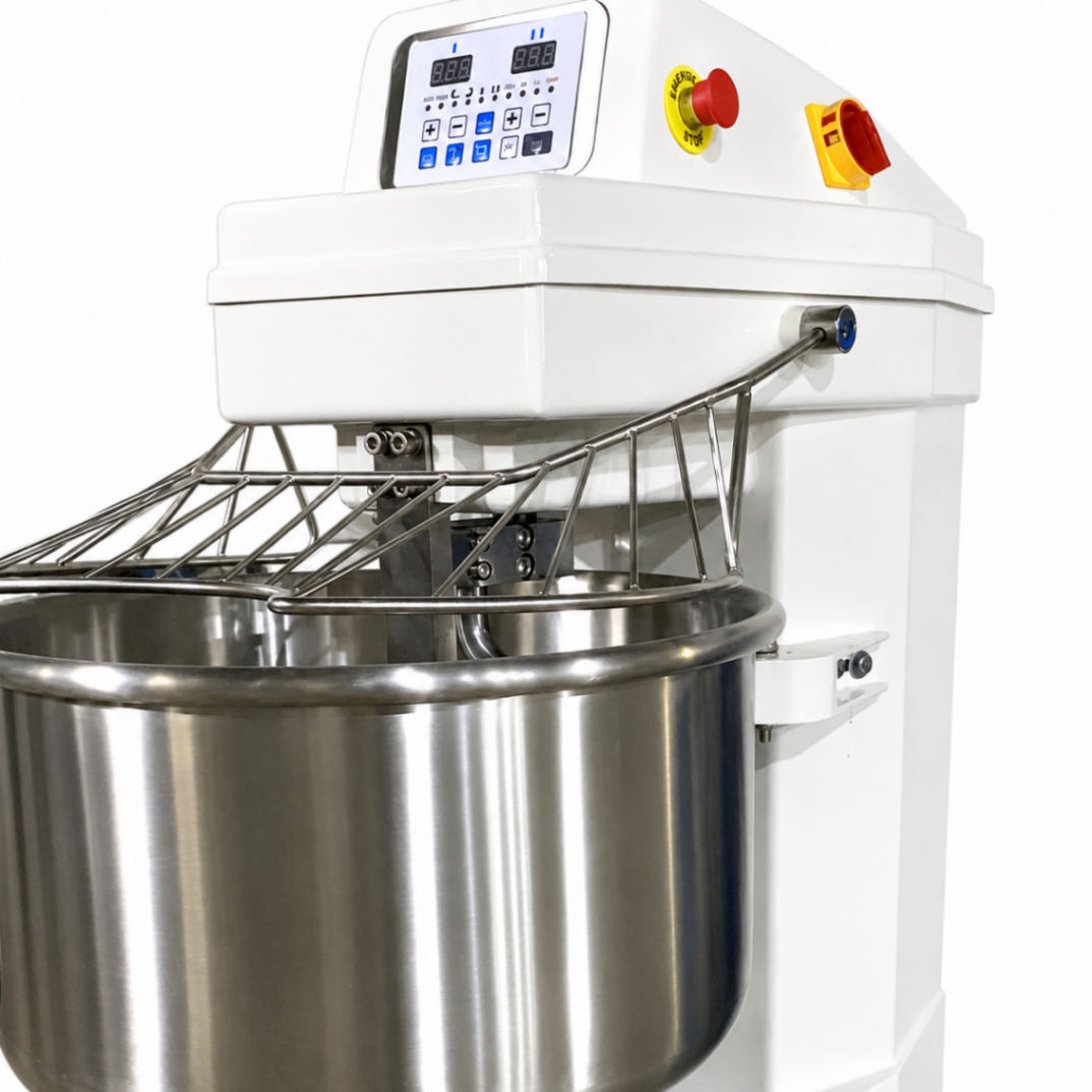 Amasadora Espiral Industrial 80kg de Masa para Panadería | 50kg de Harina y Cuba de 100L S1-50M
