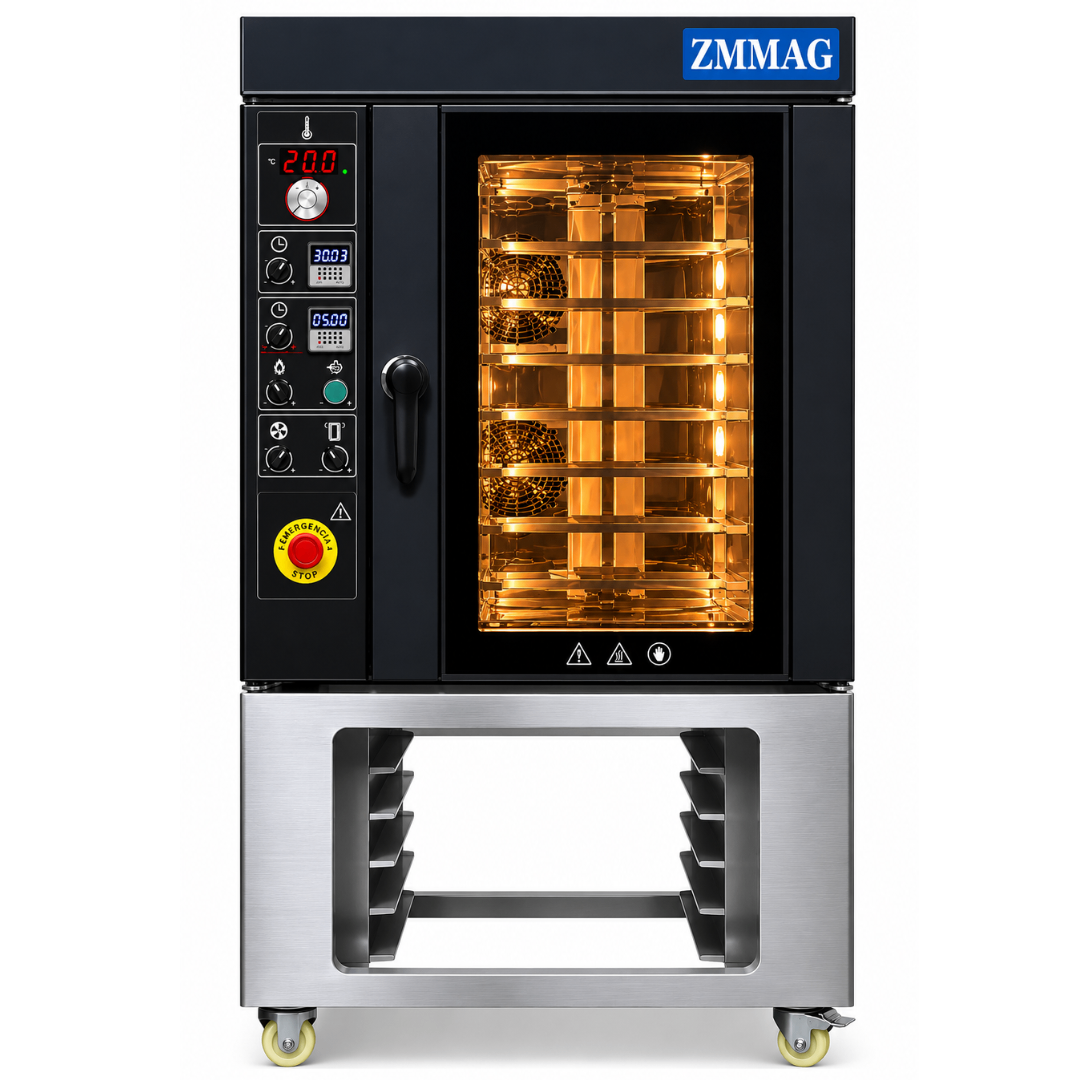 Horno Rotativo Eléctrico ZMRZ-8D – 8 Bandejas – Convección – Panel Manual