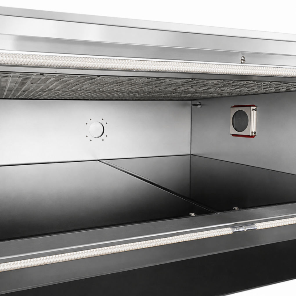 Horno Eléctrico de Piso Estilo Europeo 4 Cámaras 8 Bandejas 400×600mm con Vapor, Piedra y Campanas S