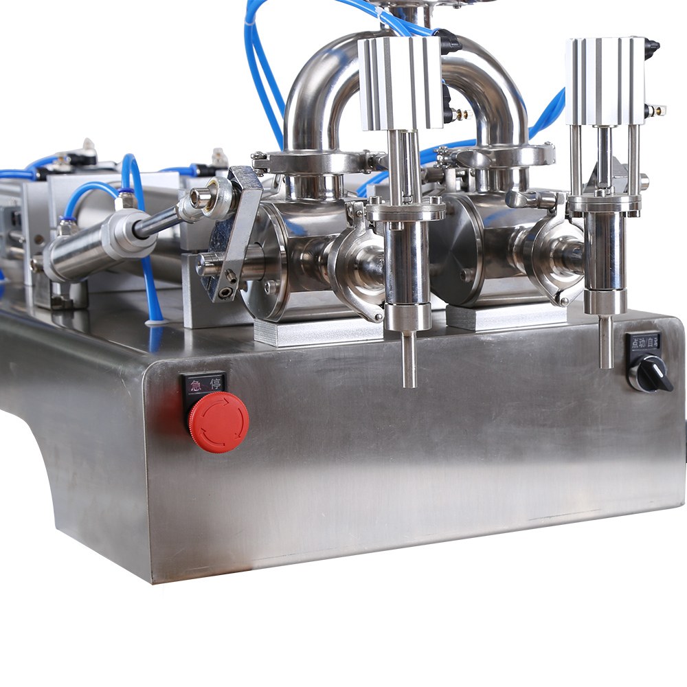 Llenadora Semiautomática Industrial de Pistón 10-100 ml para Líquidos Viscosos y Pastas | 2 Cabezale