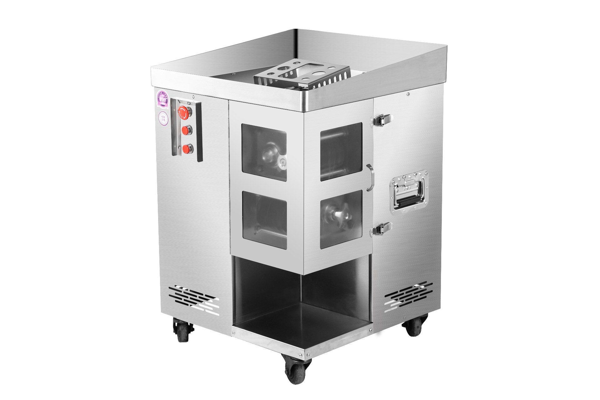 Cortadora de Tiras de Carne Industrial 500-600 kg/h para Procesadoras | Cuchillas de 105 mm y 3000W