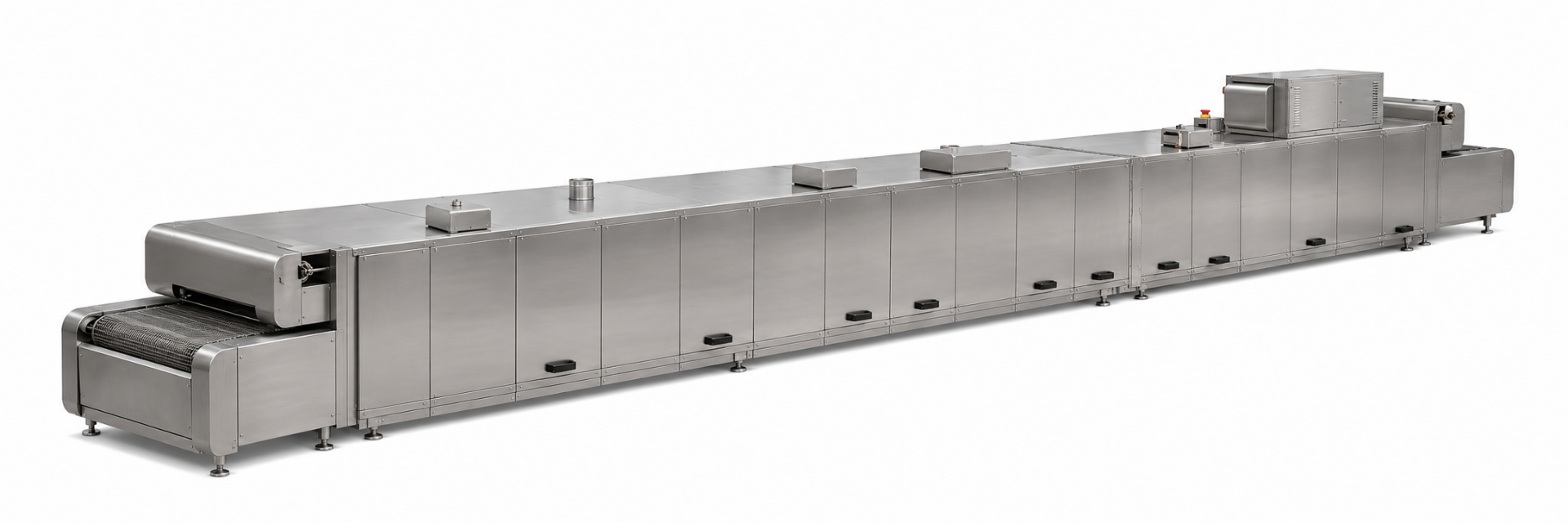 Horno Túnel Industrial a Gas para Bandejas 40×60 y 60×80cm | 14m de Horneado HL-STTO-16
