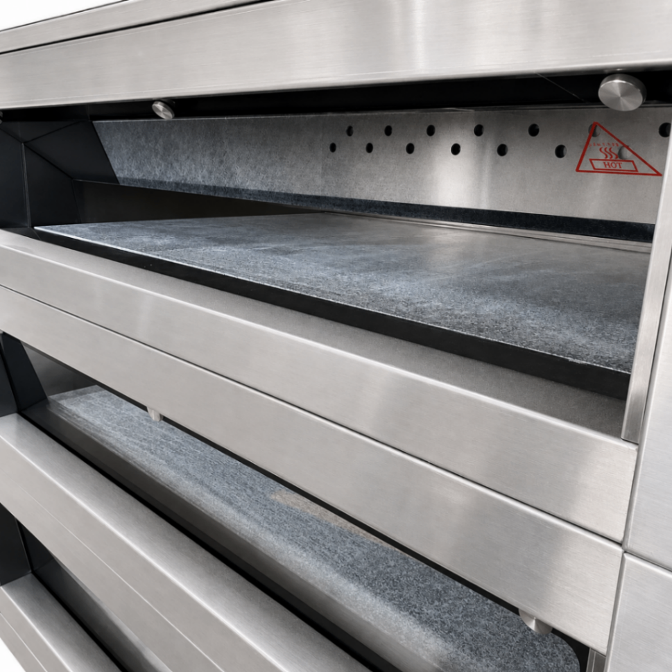 Horno Eléctrico Piso Estilo Europeo 3 Cámaras 9 Bandejas con Vapor, Piedra y Campanas S-E303F - FULL