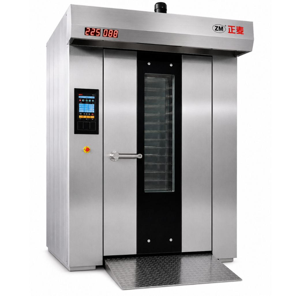 Horno Rotativo a Gas ZMZK-32M – 32 Bandejas – Tipo Ancho – Panel Digital